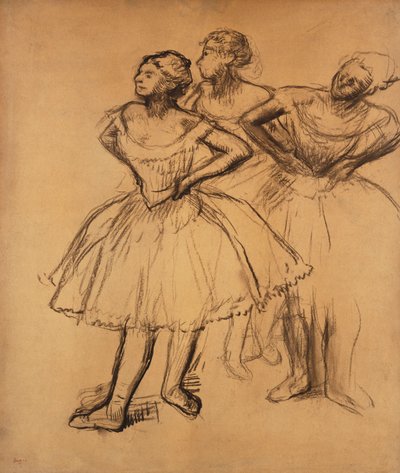 Trzech tancerzy; trzech tancerzy, autorstwa Edgar Degas