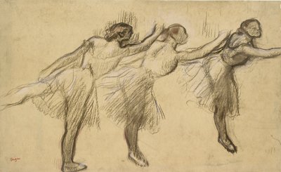 Trzy etiudy baletnicy, koniec XIX wieku autorstwa Edgar Degas