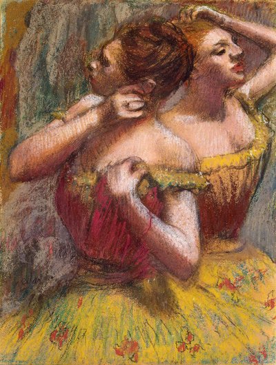 Dwóch Tancerzy (pastel na papierze) autorstwa Edgar Degas