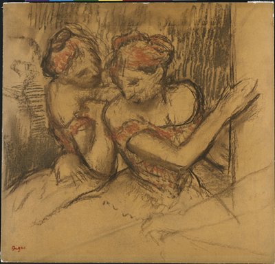 Dwóch tancerzy autorstwa Edgar Degas
