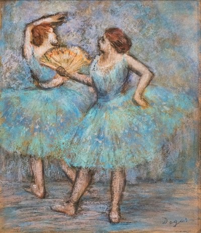 Dwóch tancerzy. Około 1905. Pastel na tekturze. autorstwa Edgar Degas