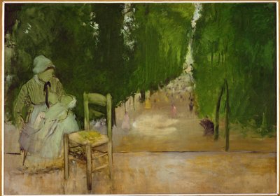 Une nourrice au jardin du Luxembourg (olej na płótnie) autorstwa Edgar Degas
