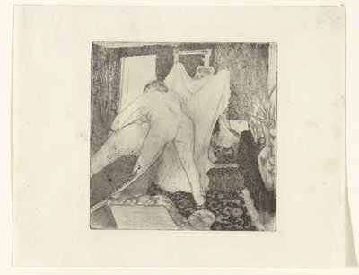 Kobieta wychodzi z kąpieli i dostaje od kobiety ręcznik La Sortie du Bain autorstwa Edgar Degas