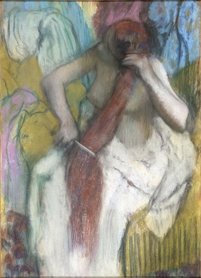 Kobieta czesząca włosy autorstwa Edgar Degas