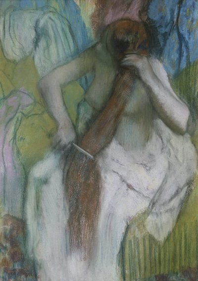 Kobieta czesząca włosy autorstwa Edgar Degas