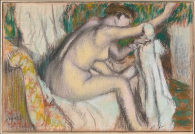 Kobieta wycierająca ramię autorstwa Edgar Degas
