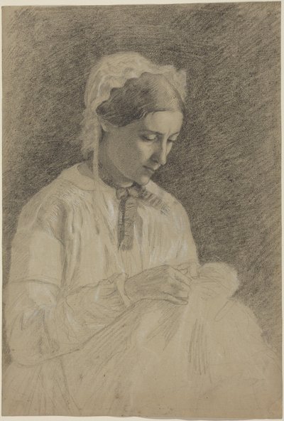 Kobieta haftująca autorstwa Edgar Degas
