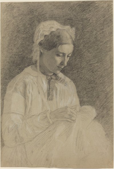 Haftowanie kobiece, 18551860. autorstwa Edgar Degas