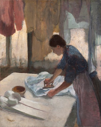 Prasująca kobieta, ok. 1876-87 (olej na płótnie) autorstwa Edgar Degas