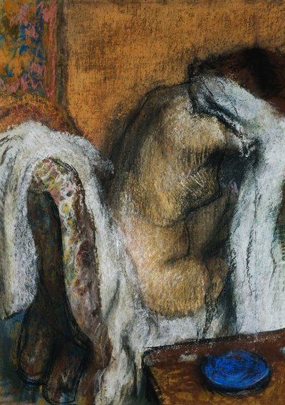 Mycie kobiet; Femme a sa Toilette, c.1905-07 autorstwa Edgar Degas