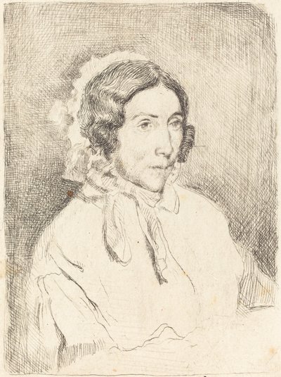 Kobieta w marszczonej czapce Dame agee, 18591860. autorstwa Edgar Degas