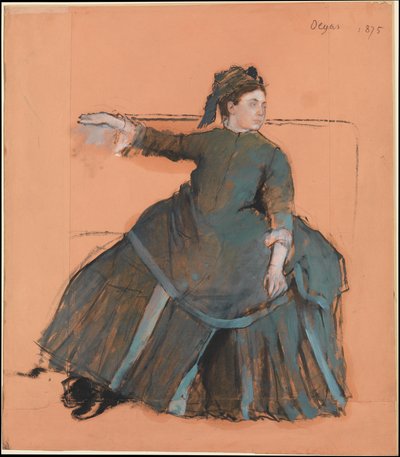 Frau auf einem Sofa autorstwa Edgar Degas