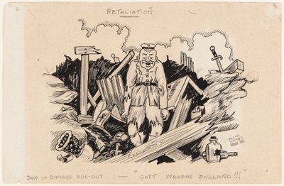 Odwet, Dan of Damage Wykopany: God Strafe England !!!, 1917 autorstwa Edgar Fryer