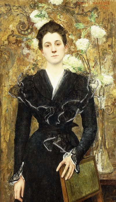 Dama z bzów; La Dame aux Lilas autorstwa Edgar Maxence