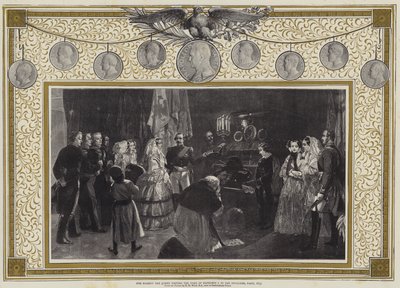 Jej Wysokość Królowa odwiedzająca Grób Napoleona I w Inwalidach, Paryż autorstwa Edgar Melville (after) Ward