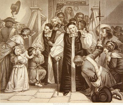 Uwolnienie siedmiu biskupów po procesie w Westminster Hall, 29 czerwca 1688, rycina H.Bourne (rycina) autorstwa Edgar Melville (after) Ward