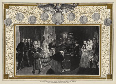 Jej Wysokość Królowa odwiedzająca Grób Napoleona I Inwalidów, Paryż, 1855 r. autorstwa Edgar Melville Ward
