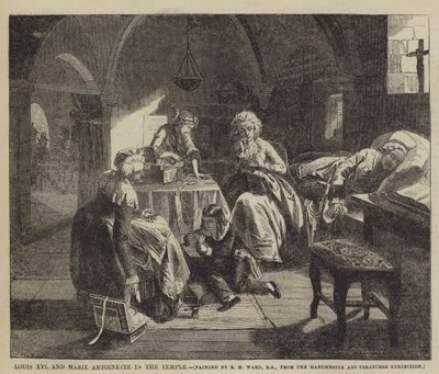 Ludwik XVI i Maria Antonina w świątyni autorstwa Edgar Melville Ward