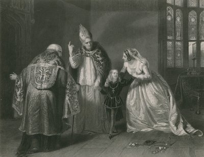 Królowa Elżbieta i książę Yorku, król Ryszard III autorstwa Edgar Melville Ward