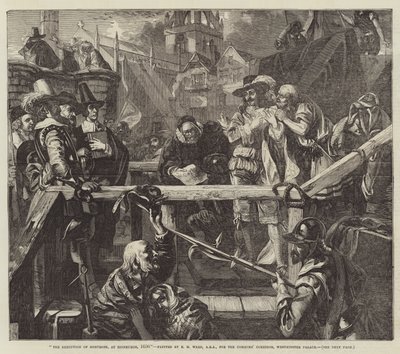Egzekucja Montrose, w Edynburgu, 1650 autorstwa Edgar Melville Ward