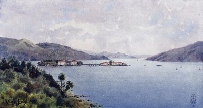 Północna Hiszpania: Zatoka Vigo, Port Wewnętrzny, z widokiem na morze (kolor lito) autorstwa Edgar T. A. Wigram