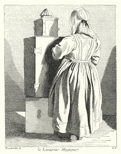 Magiczna Latarnia (grawerowanie) autorstwa Edmé (after) Bouchardon