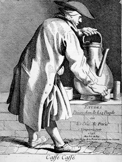 Sprzedawca kawy - rysunek Bouchardona autorstwa Edmé Bouchardon