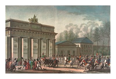 Wjazd Francuzów do Berlina, 27 października 1806, ok. 1850 autorstwa Edme Bovinet