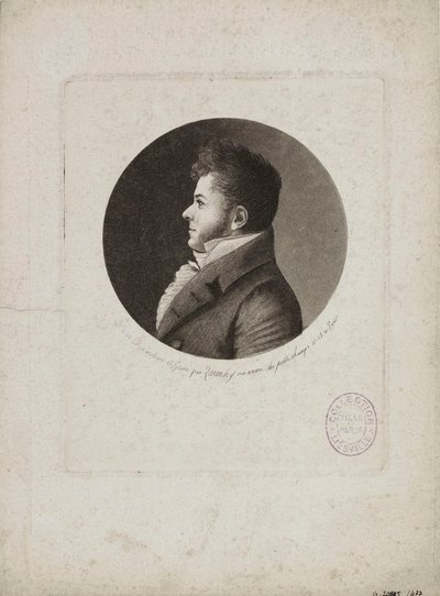 Portret Marie-Henri Beyle, z d. Stendhal 1783-1842. autorstwa Edme Quenedey