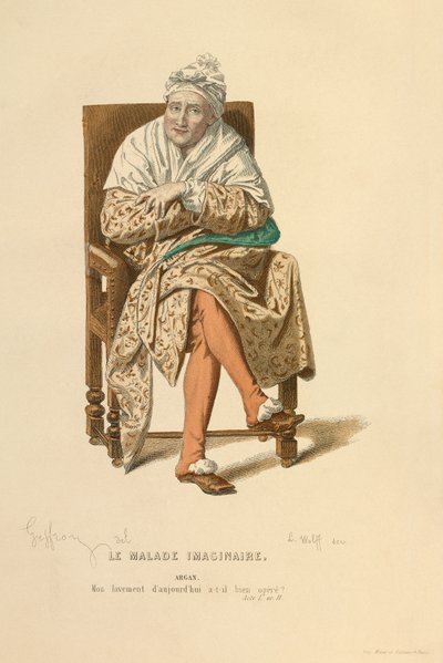 Kostium do roli Argana, ok. 1868 r. (rycina) autorstwa Edmond Aime Florentin Geffroy