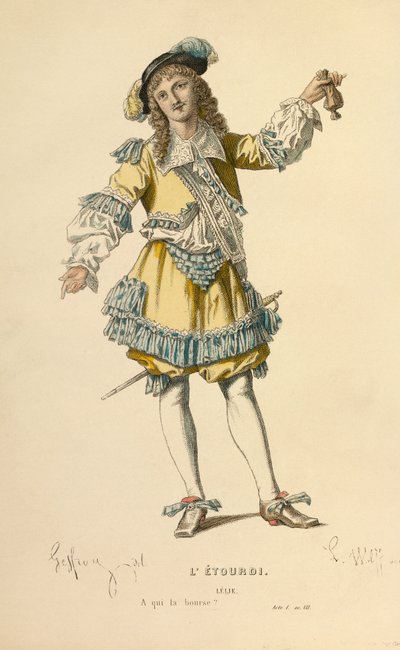 Kostium do roli Lelie, ok. 1868 r. (rycina) autorstwa Edmond Aime Florentin Geffroy