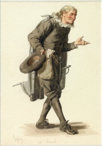 Portret Monsieur Loyal, ok. 1870 (akwarela) autorstwa Edmond Aime Florentin Geffroy