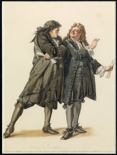 Portret Vadiusa i Trissotina, ok. 1870 (akwarela) autorstwa Edmond Aime Florentin Geffroy