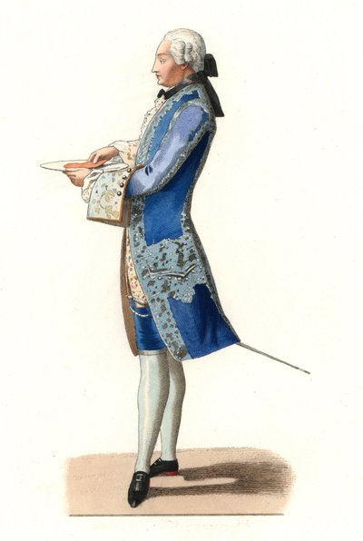 Charles Rosalie de Rohan Chabot (1740-1813), hrabia Jarnac, według obrazu Oliviera z 1777 r. - Litografia z ilustracji Edmonda Lechevallier-Chevignarda (1825-1902), z „Costumes historiques des 16e autorstwa Edmond Lechevallier Chevignard