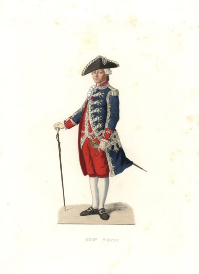 Hrabia Vergennes, kapitan Gardes de la Porte du Roi we Francji autorstwa Edmond Lechevallier Chevignard