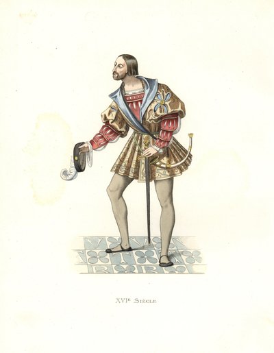 Dworzanin Franciszka I (1494-1547) autorstwa Edmond Lechevallier Chevignard