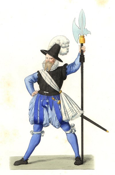 Heinrich Schmid, szwajcarska halabardnik autorstwa Edmond Lechevallier Chevignard