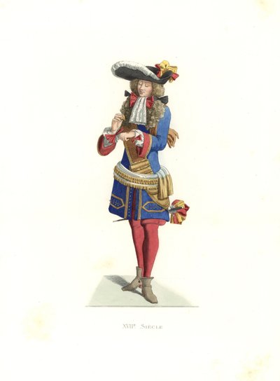 Oficer królewski, Francja autorstwa Edmond Lechevallier Chevignard