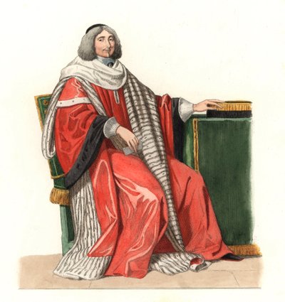 Jean Antoine de Mesme (1661-1723), pan Irval, hrabia Avaux, francuski magistrat XVII w., według obrazu z 1653 r. autorstwa Philippe de Champaigne (1602-1674) - Litografia na podstawie ilustracji Edmonda Lechevallier-Chevignarda ( 1825-1902), ekstrakt autorstwa Edmond Lechevallier Chevignard