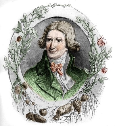 Portret Antoine Augustina Parmentiera (1737-1813), francuskiego aptekarza wojskowego i agronoma. Grawerowanie autorstwa Edmonda Morin autorstwa Edmond Morin