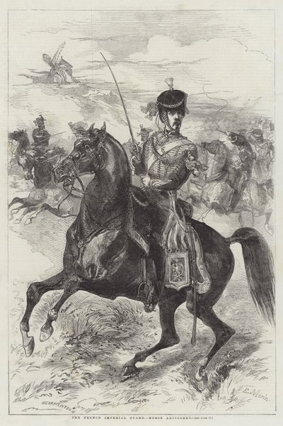 Francuska gwardia cesarska, artyleria konna autorstwa Edmond Morin