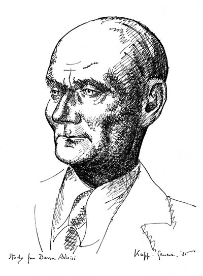 Studium dla barona Aloisi, włoskiego męża stanu, 1935 autorstwa Edmond Xavier Kapp