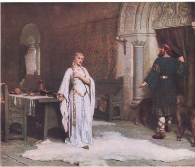 Godiva, Bibbys Annual, 1916-17 autorstwa Edmund Blair Leighton
