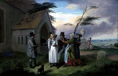 Przerwany ślub (olej na panelu) autorstwa Edmund Bristow