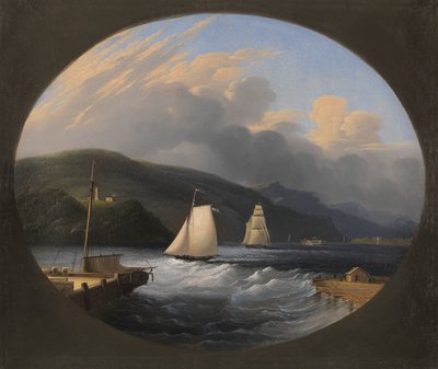 Lądowanie w Kornwalii, rzeka Hudson, 1851 autorstwa Edmund C. Coates