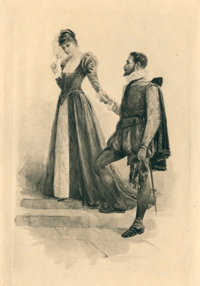 Dla elżbietańskich pieśni na cześć miłości i piękna (litho) autorstwa Edmund Henry Garrett