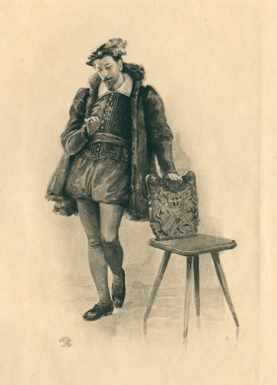 Dla elżbietańskich pieśni na cześć miłości i piękna (litho) autorstwa Edmund Henry Garrett