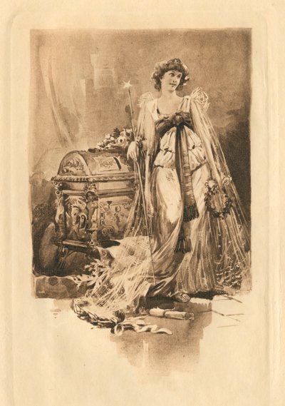 Dla elżbietańskich pieśni na cześć miłości i piękna (litho) autorstwa Edmund Henry Garrett