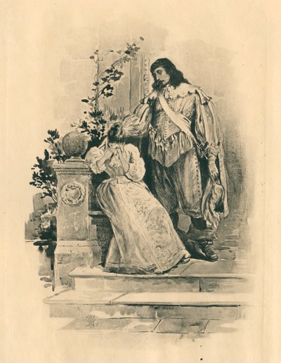 Dla elżbietańskich pieśni na cześć miłości i piękna (litho) autorstwa Edmund Henry Garrett