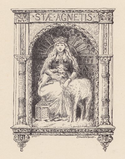 Ilustracja do "Wigilii św. Agnieszki" Johna Keatsa (litografia) autorstwa Edmund Henry Garrett